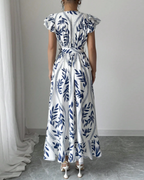 Vacation Short-Sleeved A-Line Printed Dress