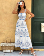Hollow-out summer vacation dress