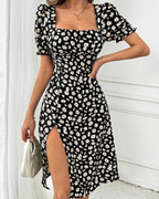 Summer Square Neck Petal Dress