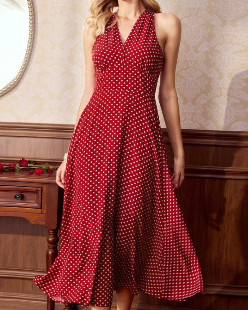 Polka Dot Maxi Dress
