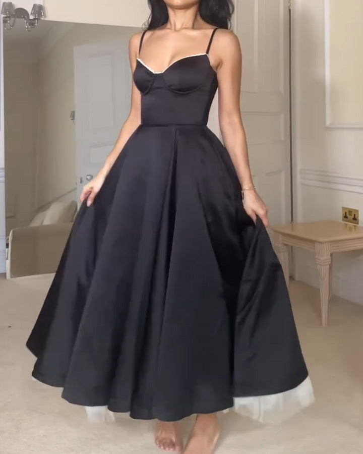 Elegant Sleeveless Double-Layer Dress
