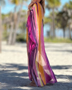 V-Neck Printed Loose Dress