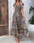 Bohemian Style Full Skirt Dress