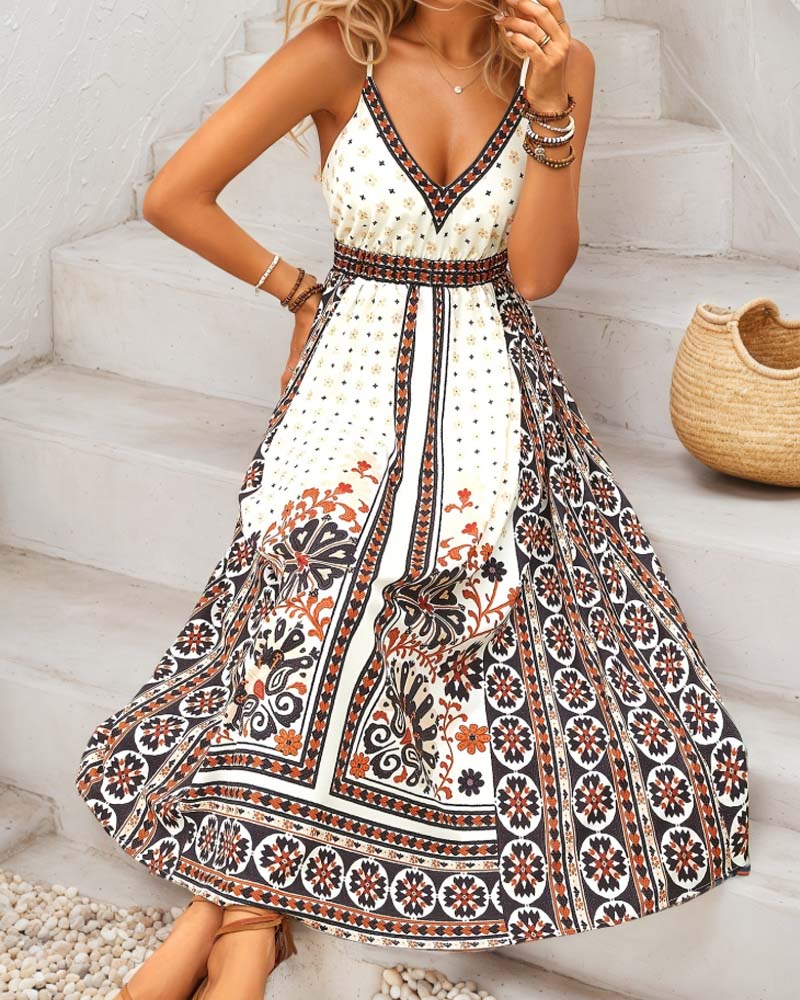 Bohemian Resort Style Long Dress
