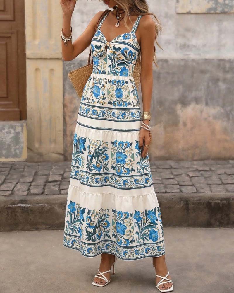 Ethnic-Style Printed Dress
