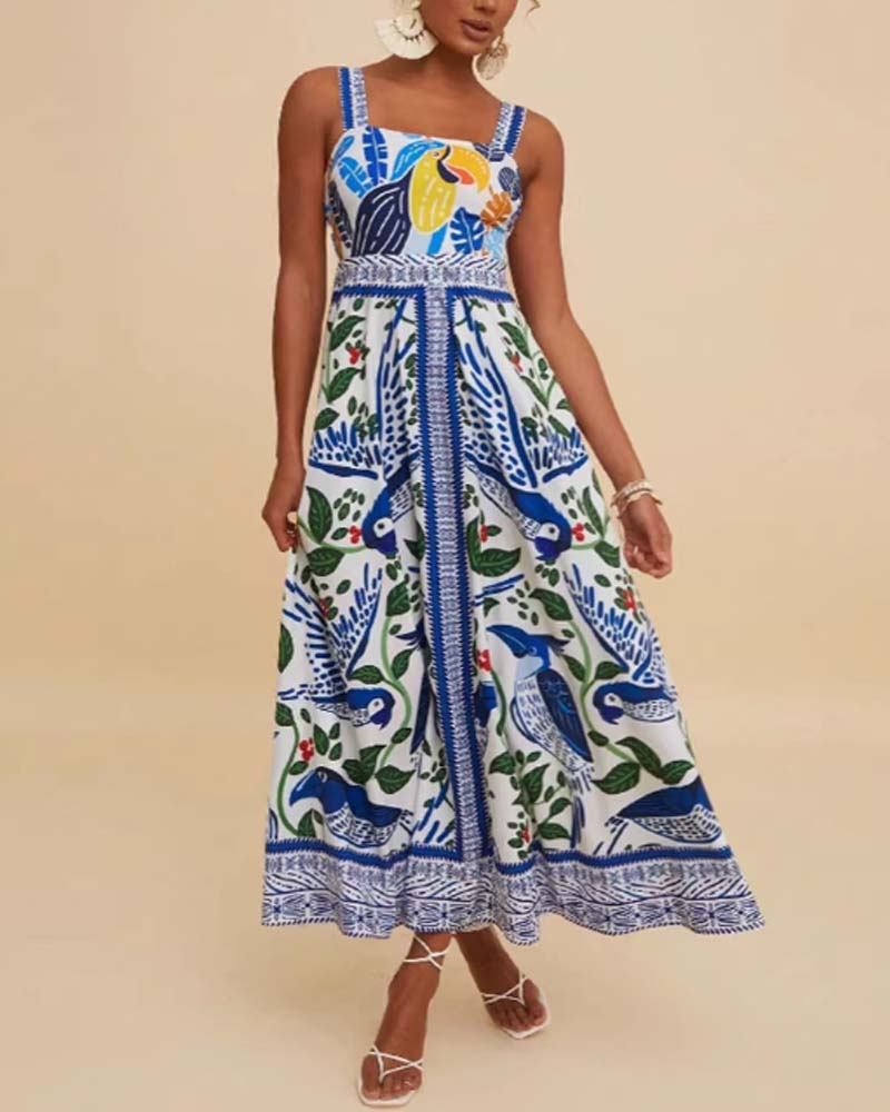 Printed Long Casual dress