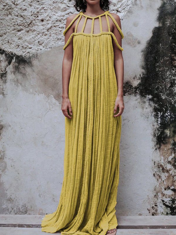 Casual off-shoulder solid color dress
